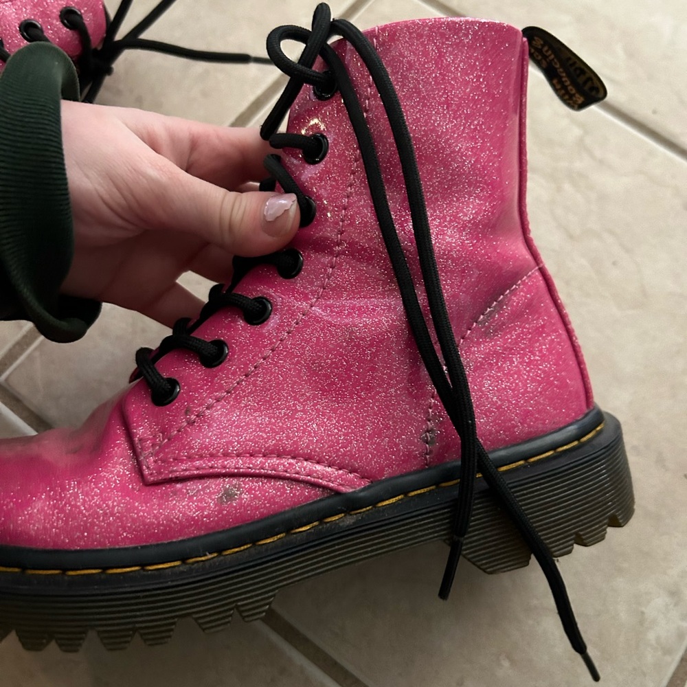 Sparkly Pink Dr.Martens Boots - Picture 7 of 9